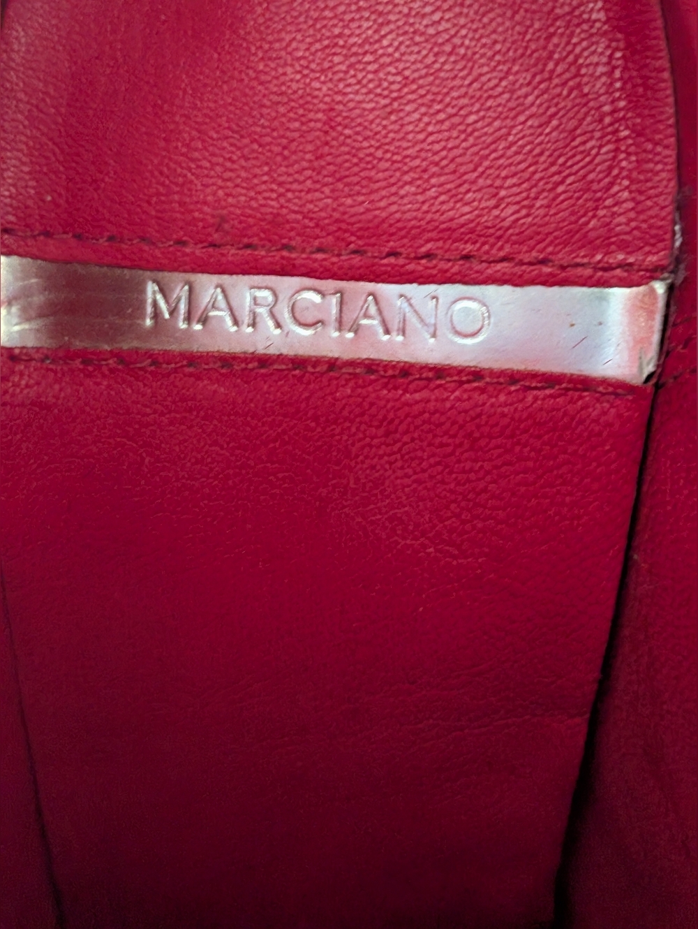 MARCIANO Red Calf Fur & Leather Stiletto Booties Urban Cowgirl Women's Size 9 - Picture 9 of 12
